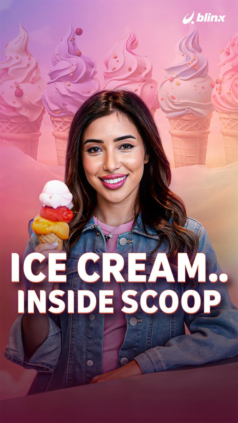 Ice cream… inside scoop
